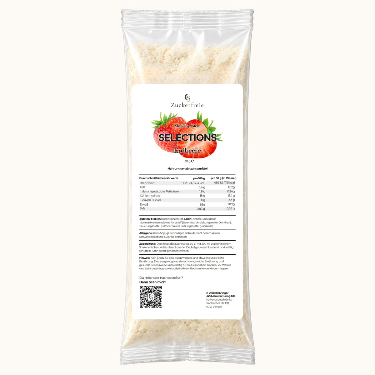 Selections Molkenprotein – Erdbeere | 30 g